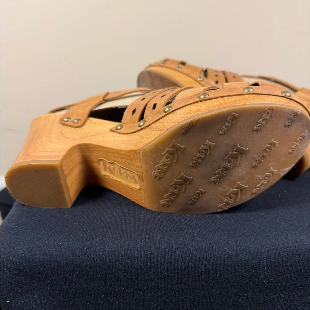 Dopamine Kork-Ease Tan Leather Mules - Picture 5 of 6